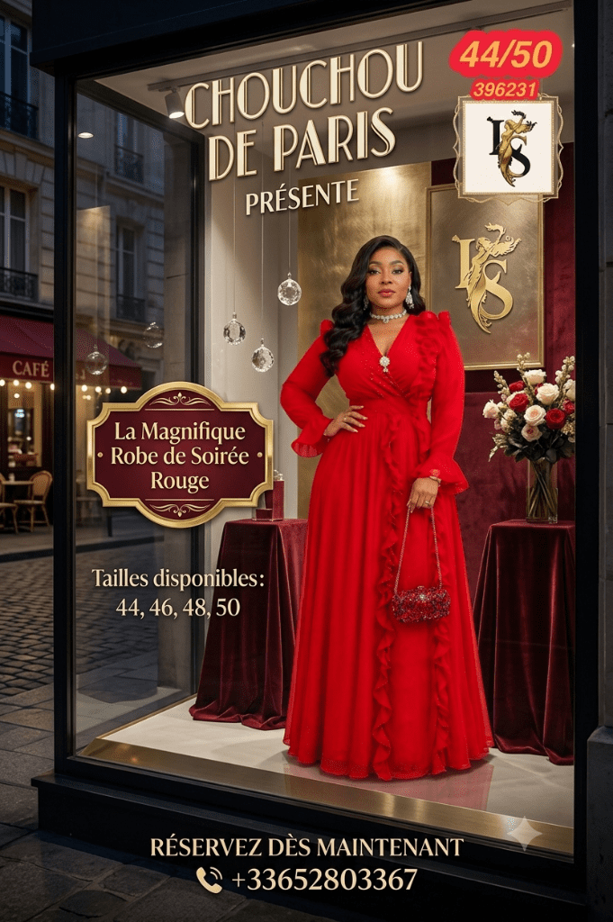 robe de soirée longue couleur rouge taille 44 46 48 disponible au+33652803367.  prix 150€