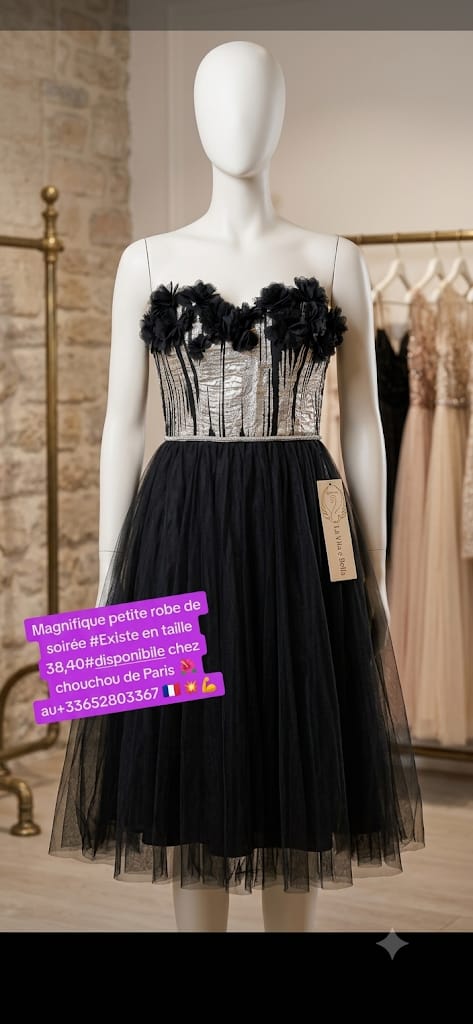 petite robe de soirée élégante de taille 38. prix 70€