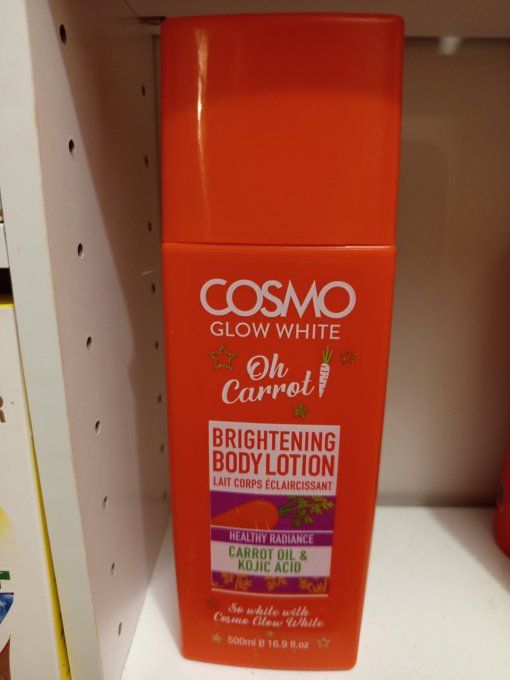 Cosmo Glow white lait éclaircissant à l'huile de carotte & kojic 