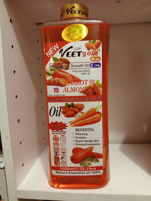 Veet gold TURMERIC huile super éclaircissante anti tâches 