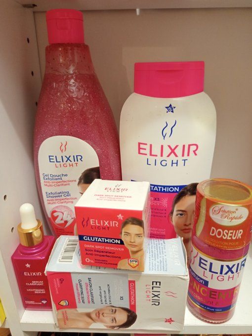 Élixir gamme de lait éclaircissante au glutathion pro laser