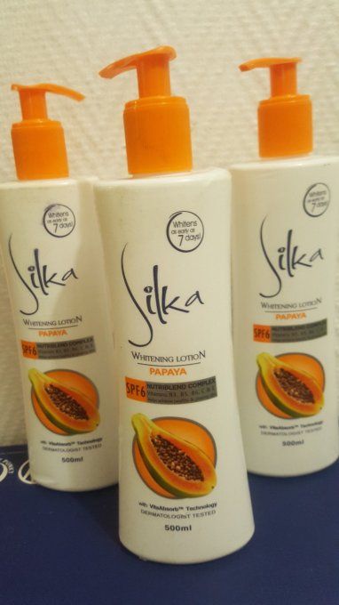 Lait de beauté eclaircissant SILKA anti tâche riche en accides de fruits et vitamine