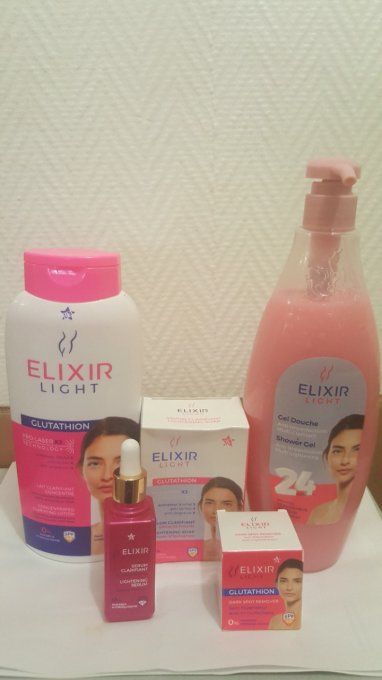 ÉLIXIR gamme de lait super eclaircissant anti tâche au gluthation 