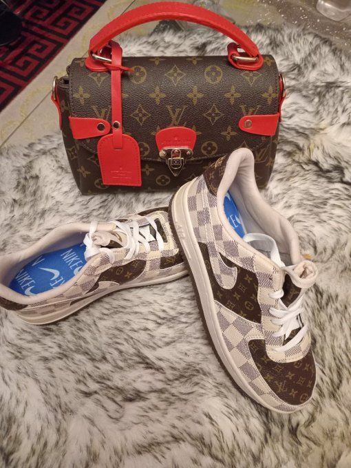 Ensemble sac à main et basket de luxe super magnifique 