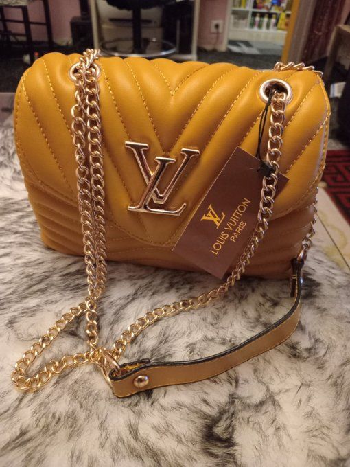 Sac à main de luxe super chic de couleur jaune 