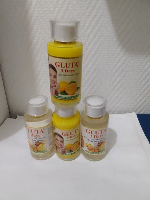 GLUTA 3 JOURS concentré super eclaircissant aux accides de fruits anti tâches 